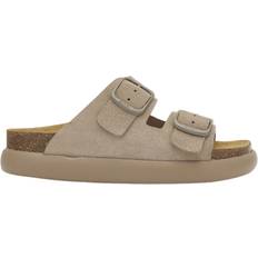 Scholl Dame Badesandaler Scholl Sl Noelle Chunky Suede Sko - Dark Beige
