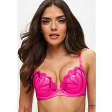 Pink - Women Underwear Ann Summers Desiring Decadence Padded Plunge Bra - Bright Pink