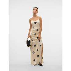 Vero Moda Lange kjoler Vero Moda Vmroe Lang Kjole - Antracit/Hvid