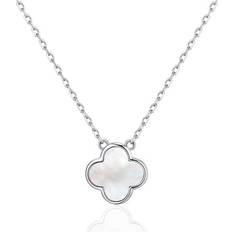 Gemstone Clover Necklace - Mother of Pearl