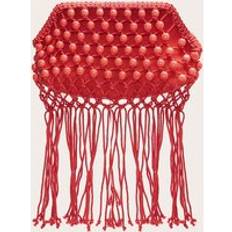 PrettyLittleThing Beaded Weave Clutch Bag - Bright Red
