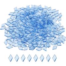 Tiles Uxcell Mosaic Tiles Rhombus Shape Glass Transparent 200g