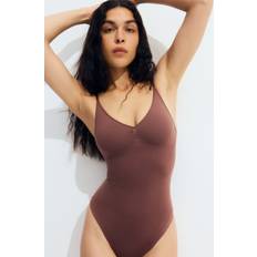 Bodys H&M Firm Shape Sculpting Thong Body - Braun
