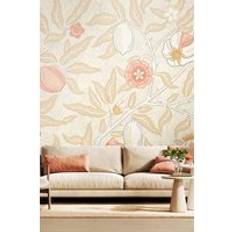Origin Murals Fruit Foliage Wall Mural Light Pink 300cm H240cm