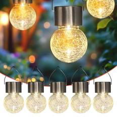 Solcellsdrivna LED Hänglampor 5 Stycken
