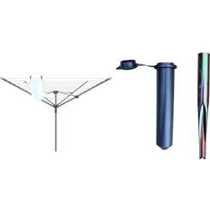Vileda Clothing Care Vileda 4 Arm Rotary Dryer Outdoor Clothes Airer - Silver JVL