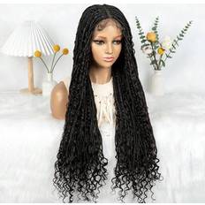 Hair Products Shein Boho Lace Braided Wig Long Wavy Crochet