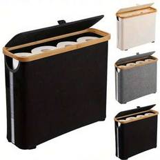 Shein Bamboo Toilet Paper Holder With Storage Basket