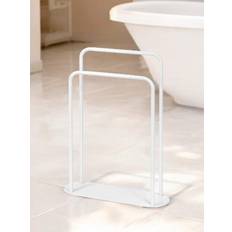 White Towel Rails Showerdrape Freestanding Bathroom 2-Tier Towel Stand