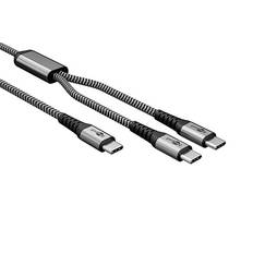 Dobbelt usb stik kabler Goobay Dobbelt USB-C Kabel Y-Split 60W HighSpeed