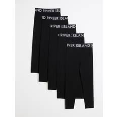 Tights & Stay-Ups River Island Girls Black Ri Waistband Leggings - Black
