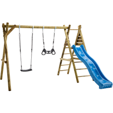 Nordic Play Active Swing Set Incl 1 Black Swing 1 Black Trapeze Fitting & 1 Blue Slide 805-628