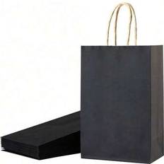 Shein 12pcs 8inch Black Goodie Bags With Handles