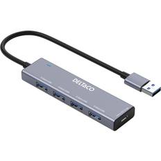 Deltaco USB-hubs Deltaco UH-738 USB-A Hub 4xUSB-A Porte