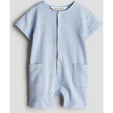 H&M Baby Romper I Bomull - Ljusblå