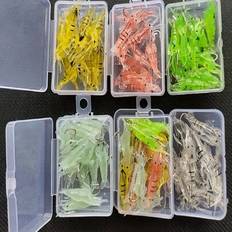 Fishing Equipment Shein 10pcs 20pcs Soft Shrimp Bait With Hook