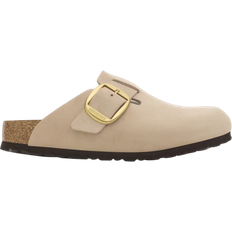 Birkenstock Boston Big Buckle Nubuck Leather - Sandcastle