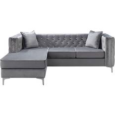 Glory Furniture Paige Gray Sofa 87" 2pcs 3 Seater
