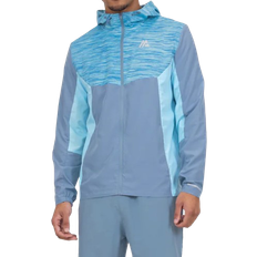 Elastane/Lycra/Spandex - Men Rain Clothes Montirex Trail Windbreaker - Slate Blue/Neon Blue Multi