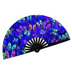 Hand Held Fans Shein Folding Hand Fan Fluorescent Mushroom