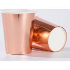 Paper Cups on sale Shein 10 25pcs 9oz Rose Gold Paper Cups