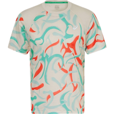 Beige - Løb T-shirts Asics Road All Over Print SS Top - Birch