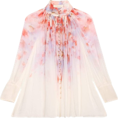 Zimmermann Överdelar Zimmermann Crush Smock Blouse - Scarlet Floral