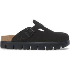 Birkenstock Black Outdoor Slippers Birkenstock Boston Chunky Suede Leather - Black