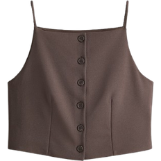 H&M Jersey Waistcoat - Dark Mole