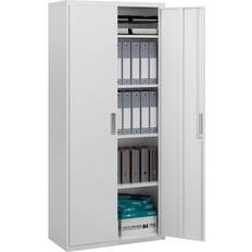 Storage Cabinets Homcom Lockable Metal with 2 File Storage Cabinet 80x180cm