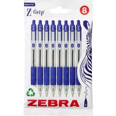 Zebra Z Grip Blue Ink Ballpoint Pen Pack 8