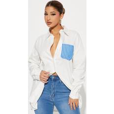 Fashion Nova Shirts Fashion Nova Lilliana Poplin Shirt - White