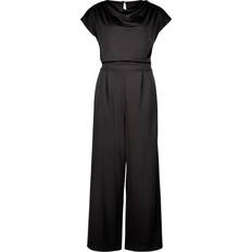 Zero Jumpsuit Mit Wasserfallausschnitt - Schwarz