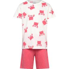 Lindex Barnkläder Lindex Set Top Ss Aop Shorts - Rosa