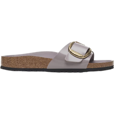 Birkenstock Madrid Hammered Big Buckle Natural Leather Patent High Shine - Faded Purple