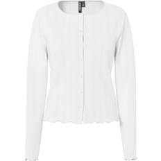 Slim Koftor Pieces Pcmarie Pointelle Kofta - Vit