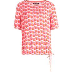 Betty Barclay Pink Tøj Betty Barclay Grafisk Casual Uld Skjorte Med Snøre - Rød