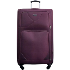 Large lightweight suitcase Infinity Leather Lightweight 80cm - Purple