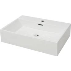 vidaXL Lavabo Con Orificio Para Grifo Cerámica 60.5 x 42.5 x 14.5 cm