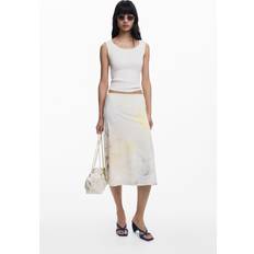 Desigual Svarta Kjolar Desigual Midi Skirt With Elastic Waistband