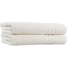 Linum Home Textiles Steeprock Turkish Bath Towel White, Beige (137.2x68.6cm)