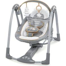 Ingenuity ConvertMe Swing-2-Seat Hugs & Hoots White Grey