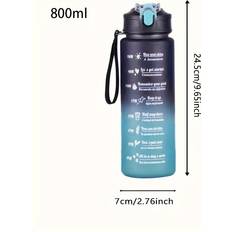 Temu Large Capacity Motivational Water Bottle 32oz 64oz Vattenflaska