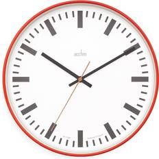 Red Clocks Acctim Victor Bright Station Red Wall Clock 30cm