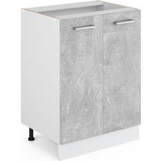 Meubles de Cuisine Vicco Meuble Bas De Cuisine R-Line Béton Sans Plan - Gris