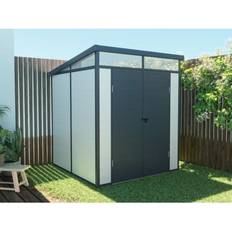 Dépendances Vente-unique Abri de Jardin en Résine Gris 3 65 m² avec Plancher (Surface du bâtiment )