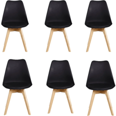 Life Interiors Lorenzo Black Kitchen Chair 83cm 6pcs