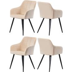 Life Interiors Camden Cream Kitchen Chair 82cm 4pcs