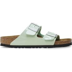 Arizona birko flor patent birkenstock Birkenstock Arizona Birko-Flor Patent - Surf Green