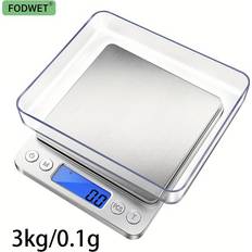 Kitchen Scales Temu Kitchen Digital Scale 0.1g 3kg Backlit LCD Display